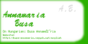 annamaria busa business card